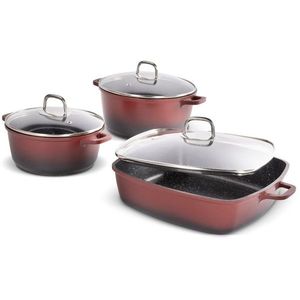 Lamart LT1285 Set de 6 vase Cast, roșu, roșu imagine