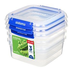 Sistema Set de 3 cutii etanșe pentru alimente KLIP IT PLUS 2 cleme 1, 15 l imagine