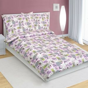 Lenjerie de pat din bumbac Bellatex Patchwork lila, 140 x 200 cm, 70 x 90 cm, 140 x 200 cm, 70 x 90 cm imagine
