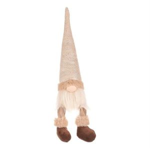 Decorațiuni de Crăciun Spiriduș cu picioareleatârnând, înălțime 40 cm, bej/maro, 40 cm imagine