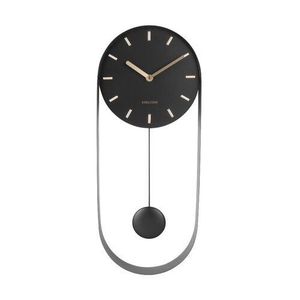 Ceas de perete cu pendul de design Karlsson 5822BK, 50 cm, negru imagine