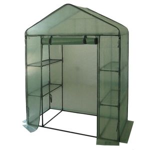 Seră pentru grădină Happy Green cu rafturi, , 140 x 73 x 200 cm imagine