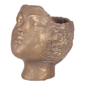 Container de beton pentru ghiveci, cap, cupru, diametru 14 cm, 18 x 14 x 19 cm imagine