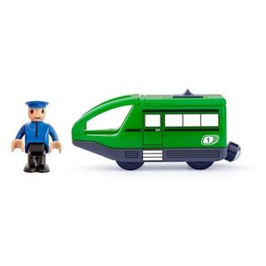 Locomotivă modernă Woody motor electric pentru calea ferată, verde imagine