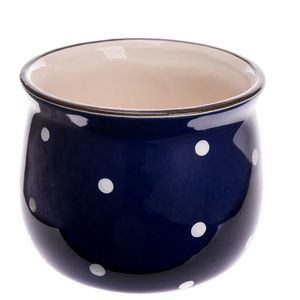 Mască de ghiveci din ceramică Johan, albastru, 12 x 9 cm imagine