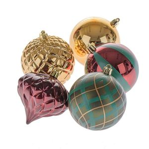 Set de decorațiuni de Crăciun London mix, 6bucăți, 8 cm, plastic imagine