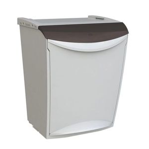 Coș de gunoi Denox Ekosystem pentru deșeurisortate 25 l, gri - mix, gri imagine