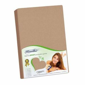 Cearșaf de pat Bellatex jersey Kamilka cafea, 220 x 200 cm, cafeniu, 220 x 200 cm imagine