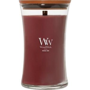 Lumânare parfumată vază mare WoodWick Rouge Oud, 609 g imagine