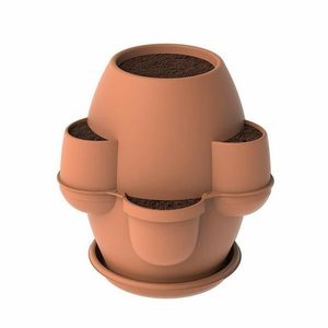 Ghiveci de grădină cu suport Bama Oasi teracota, 70 x 80 x 70 cm, portocaliu imagine