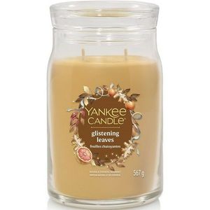 Lumânare parfumată mare Yankee Candle Signature Glistening Leaves, 567 g, L imagine