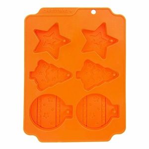 Formă de copt din silicon Orion pentru decorațiuni Crăciun, 17 x 23 cm , portocaliu imagine