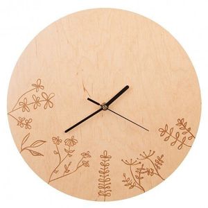 Ceas de perete din lemn Orion Pajiște, 34 cm imagine