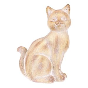 Decorațiune de grădină statuetă Lady cat, poliresină, 19 x 12 x 26 cm imagine