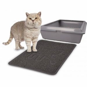 Tavă pentru litieră pentru pisici Flamingo Rosie, gri, 35 x 48 cm imagine