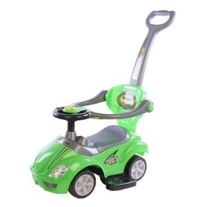 Mașinuță Baby Mix Mega Car 3in1 cu bară de ghidare, verde, verde imagine