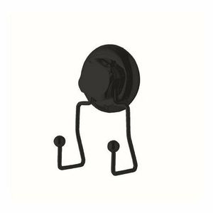 Cârlig de baie dublu Compactor Bestlock negru, negru imagine
