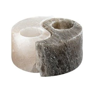 Suport de lumânare din sare Rabalux 76034 Soluna, alb-negru, alb + negru imagine