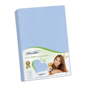 Cearşaf Jersey Kamilka, violet deschis, albastru, 100 x 200 cm imagine