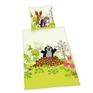 Lenjerie de pat din bumbac Herding Cârtițel, 135 x 200 cm, 80 x 80 cm imagine