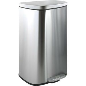Coș de gunoi cu pedală soft-close Spirella Akira30 l, oțel inoxidabil periat, argintiu, 30 l imagine