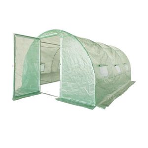 Sera de grădină cu ușă de intrare fixă 300 x 200 x200 cm, verde imagine