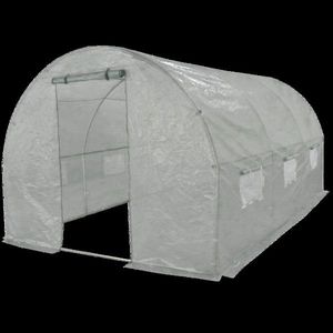 Seră de grădină din folie 300 x 200 x 200 cm, prelată albă, alb, 300 x 200 x 200 cm imagine