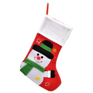 Cizmă de Crăciun din fleece Om de zăpadă, 43 x 24 cm imagine