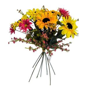 Buchet de floarea-soarelui, gypsophila, dvoutvárka, înălțime 48 cm imagine