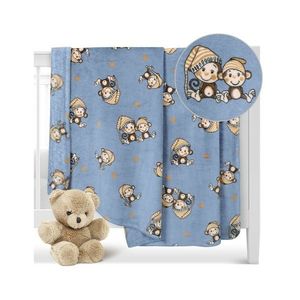 Bellatex Pătură pentru copii Ella Maimuțăalbastră, 100 x 150 cm imagine
