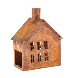 Sfeșnic metalic Rustik House, 9, 5 x 9, 5 x 13 cm, 13 cm imagine