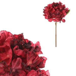 Hortensie roșie - floare artificială tăiată, 62 cm, roșu imagine