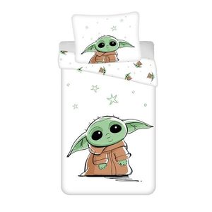 Lenjerie pat din bumbac Jerry Fabrics Star Wars Baby Yoda, 140 x 200 cm, 70 x 90 cm imagine