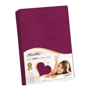 Cearceaf frotir Kamilka, bordo, 180 x 200 cm, vișiniu, 180 x 200 cm imagine