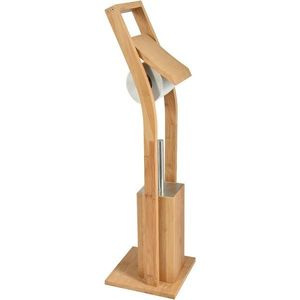 MSV Suport din bambus pentru hârtie igienică cuperie 16 x 29 x 70 cm imagine