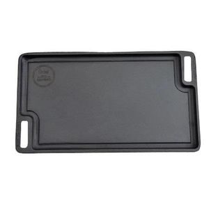 Plită Grill din Fontă cu Două Fețe, 45x25 cm – Ideală pentru Gătit pe Foc sau Aragaz imagine