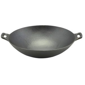 Wok Tradițional Chinezesc din Fontă 36, 5 cm – Ideal pentru Gătit Autentic Asiatic imagine