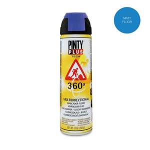 Spray Vopsea marcaj fluorescent, albastru, interior / exterior, T118, 500 ml, Pintyplus imagine