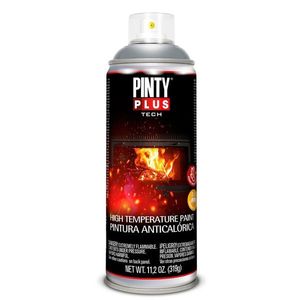 Spray Vopsea, argintiu, rezistent temperaturi inalte 600ºC, 400 ml, Pintyplus imagine