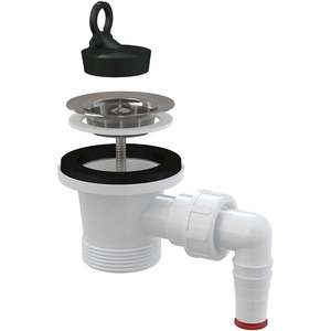 Ventil lavoar cu sita din otel legatura la masina de spalat imagine