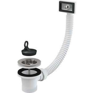 Ventil chiuveta cu sita din otel DN70 si preaplin flexibil imagine