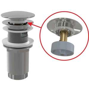 Ventil lavoar CLICK CLACK 5/4" metalic cu preaplin dop mare imagine