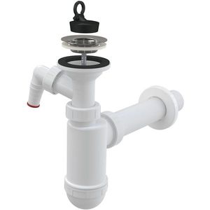 Sifon lavoar DN40 sita din otel legatura masina de spalat imagine