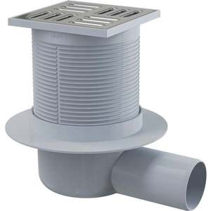 Sifon pardoseală APV31 iesire laterala 105×105/50 mm, retinere mirosuri, gratar inox, alca imagine