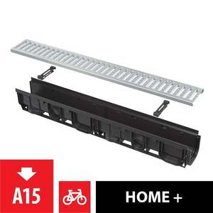 Rigola exterioara modulara cu gratar metalic 1m, Clasa 1500 kg, Alca imagine