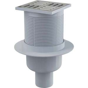 Sifon pardoseală 105×105/50 mm ieşire verticală, grătar din oţel inoxidabil, sistem de reţinere a mirosurilor imagine