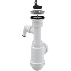 A441P-DN50/40 – Sifon chiuveta cu ventil sita din otel inoxidabil DN70 si racord pentru masina de spalat imagine