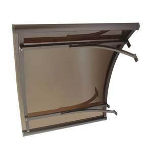 Copertina 90x140 cu Cadru din Aluminiu Negru si Policarbonat Celular Maro imagine