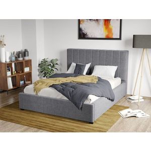 Pat Tapitat Adam cu somiera fixa Gri - Eden 18 140x200 imagine