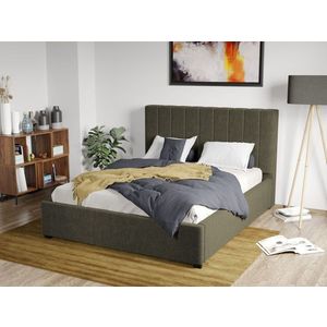 Pat Tapitat Adam cu somiera fixa Verde inchis - Eden 12 140x200 imagine